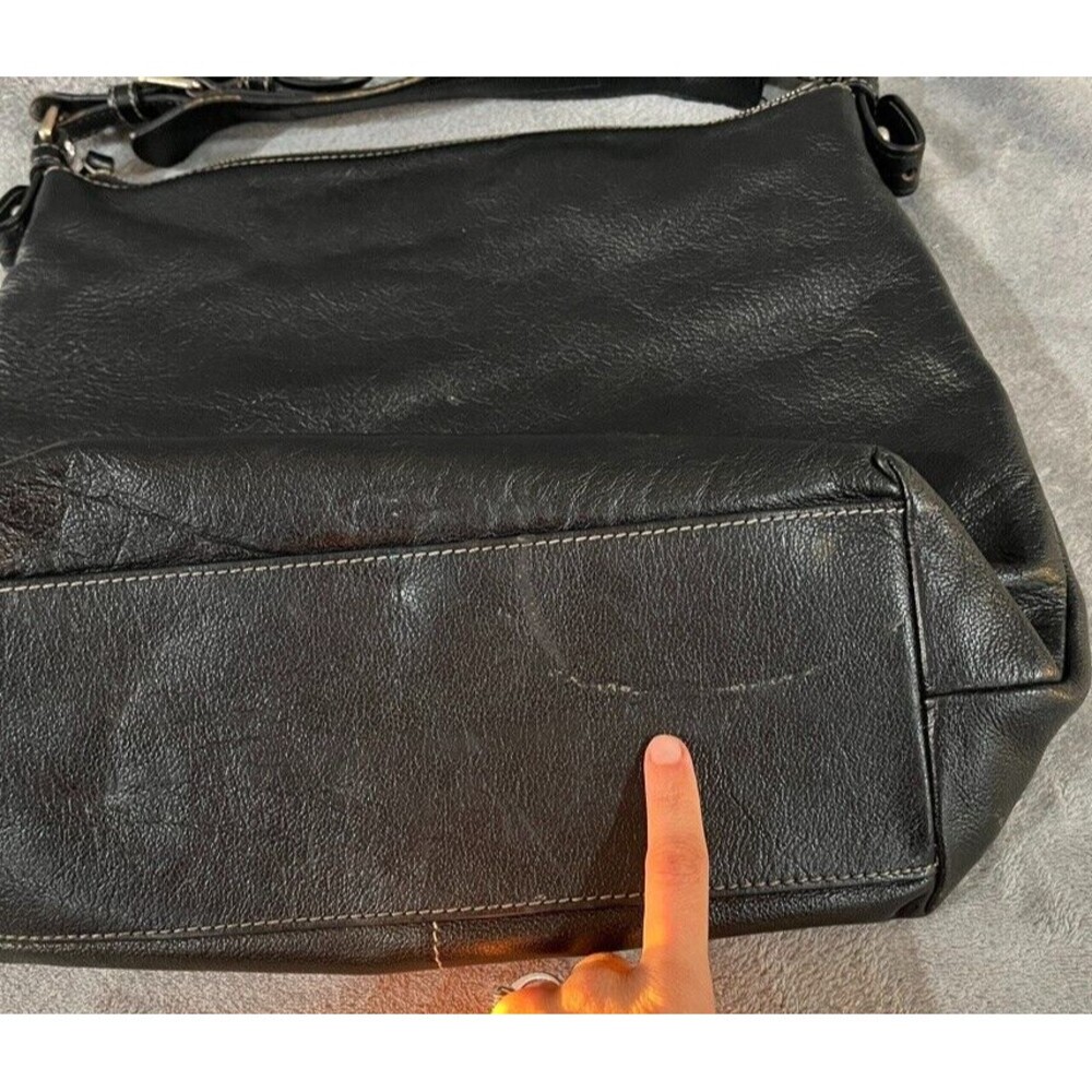 VTG Dooney & Bourke Womens Dillen Large Shoulder Hobo Bag Black Pebbled Leather - Picture 10 of 16